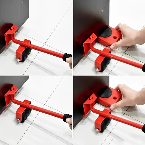 Deslizador de Muebles | 4 Bases con Ruedas + Levantador