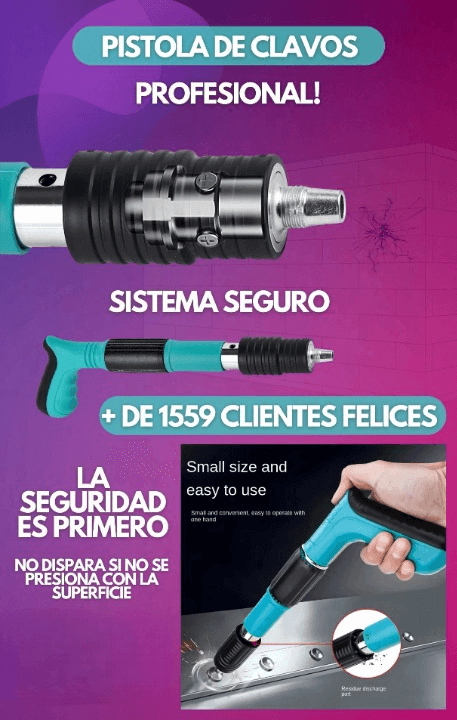 PISTOLA REMACHADORA PROFESIONAL + ACCESORIOS