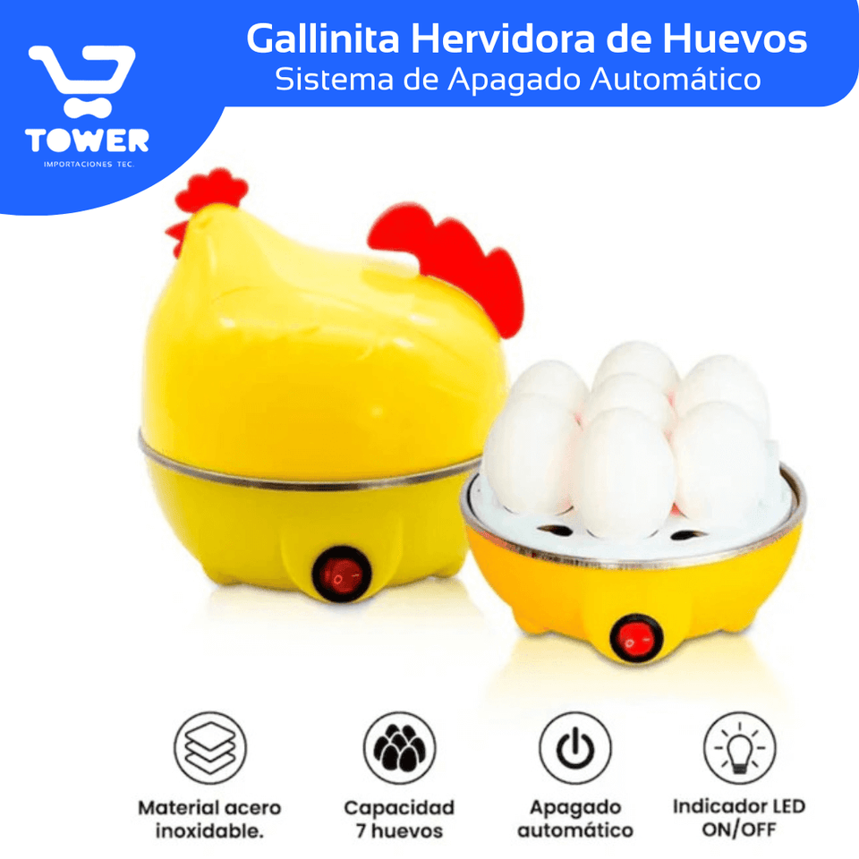 Hervidor de huevos en forma de gallina al Vapor