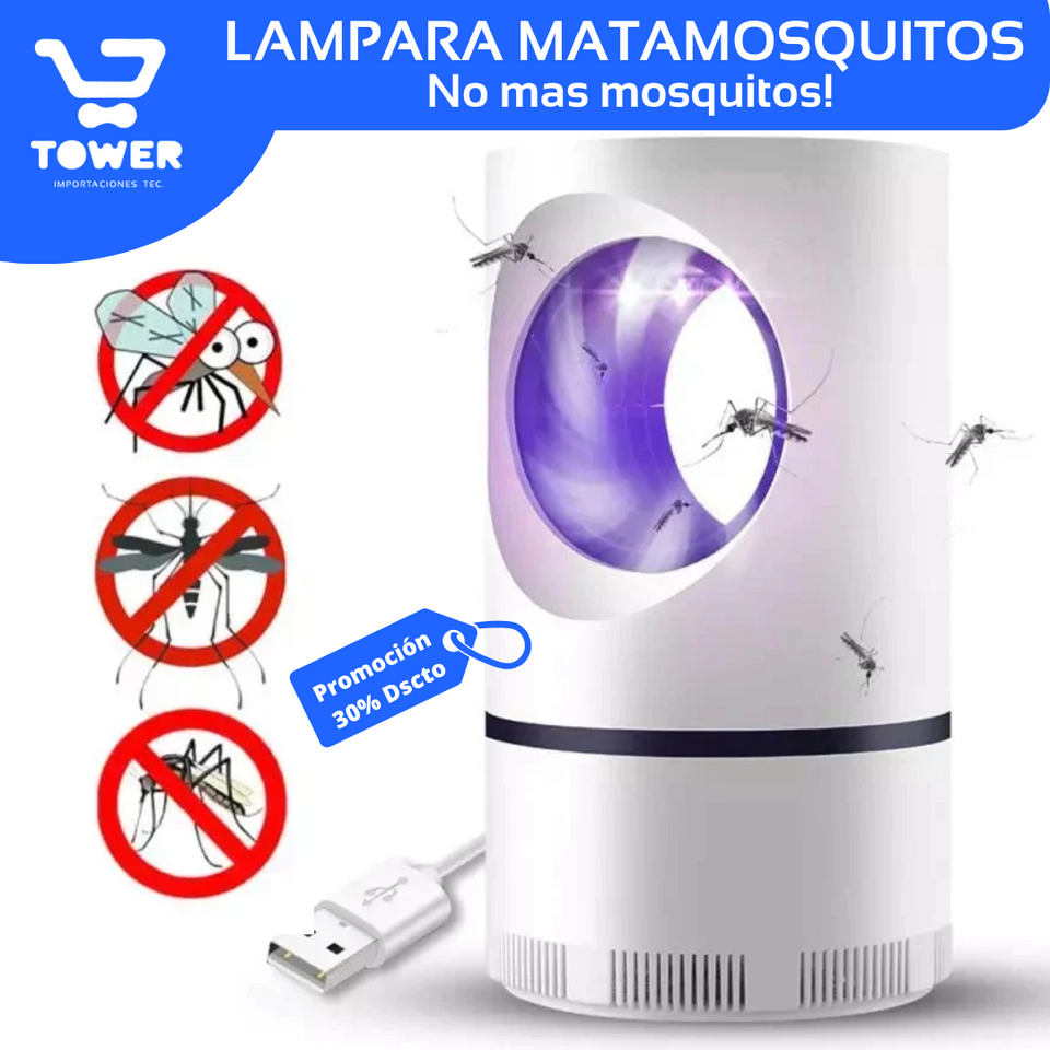 Lampara Matamosquitos con Tecnología Biónica y Luz Violeta