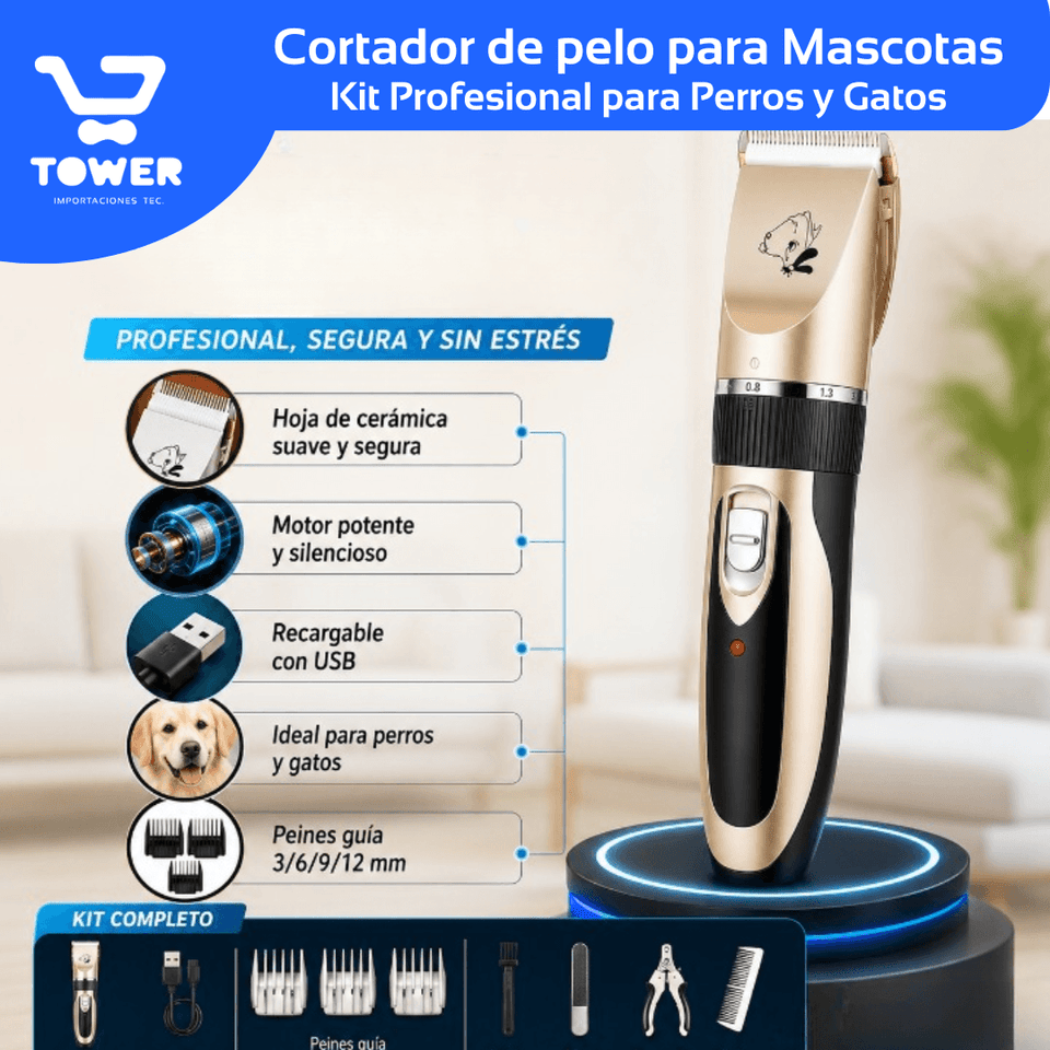 Cortador de Pelo para Mascotas