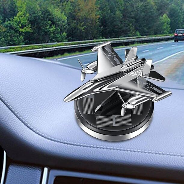 Ambientador Avión Aromaterapia para automóvil con Panel SOLAR +1 Esencia Gratis