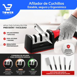 Afilador de Cuchillos Multifuncional 3 en 1