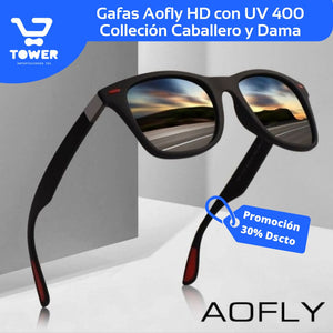 Gafas Unisex Aofly con UV400 y estuche de cierre