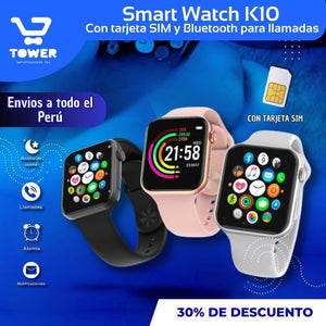 Smart Watch K10 con Tarjeta SIM Liberado para Operadores