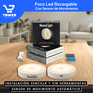 Foco LED Recargable con sensor de movimiento  (X2 unds)