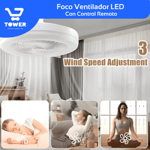 Foco Ventilador Gira 360° Led RGB Aromatizante