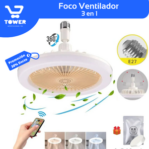 Foco Ventilador Giratorio Led RGB Aromatizante