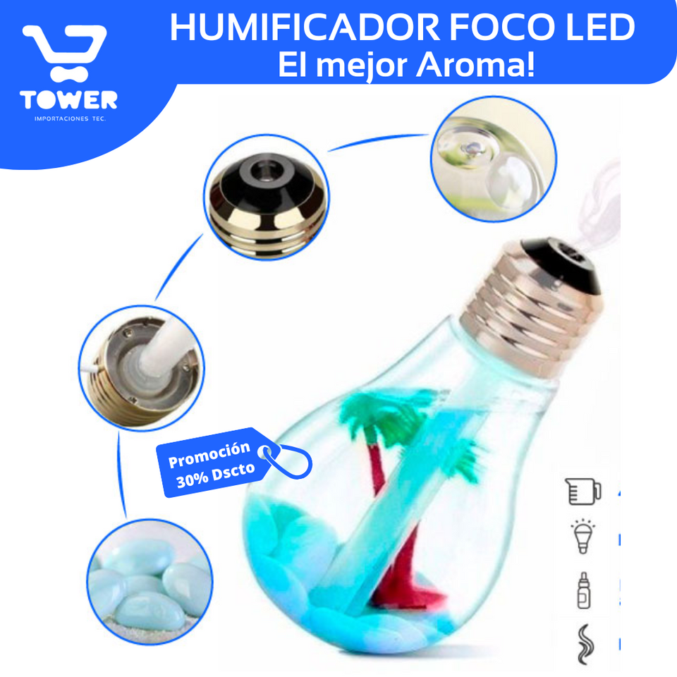 Foco Humidificador Aromatizante