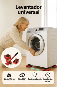 Deslizador de Muebles | 4 Bases con Ruedas + Levantador