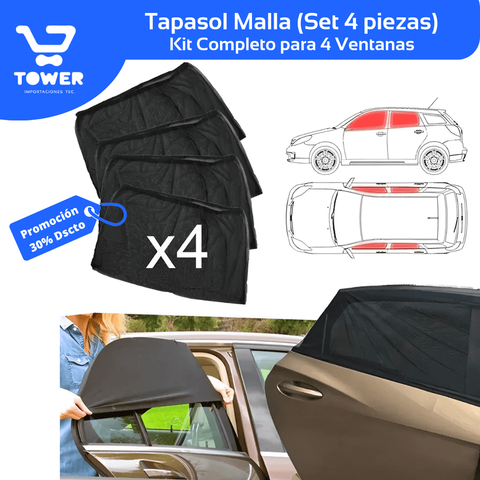 Set de 4 unidades Malla Tapasol con protección-UV🔅